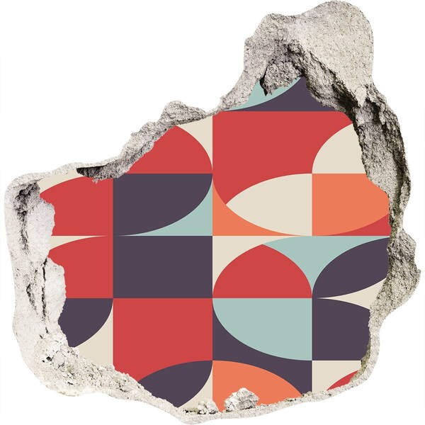 Mauerdurchbruch Aufkleber Geometrie in Trümmern