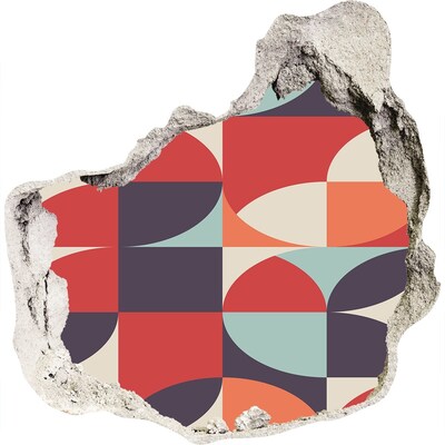 Mauerdurchbruch Aufkleber Geometrie in Trümmern