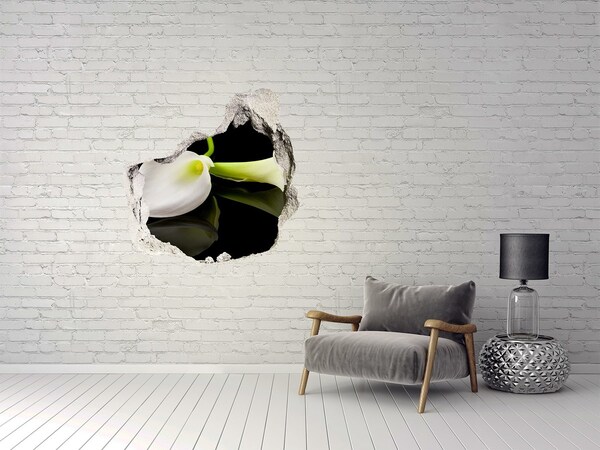 3D Wandtattoos Mauerdurchbruch Blume aus Beton