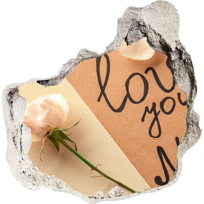 Mauerdurchbruch Aufkleber Eine Blume im Herzen der Mauer