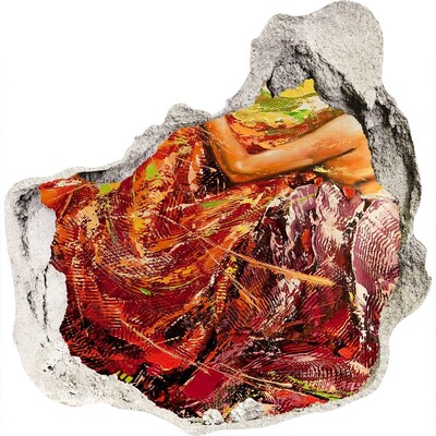 3D Wanddurchbruch Aufkleber Die versunkene Welt der Farben