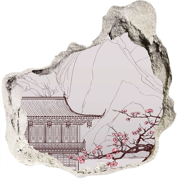 Wandtattoos Loch in der Wand Eintauchen in die asiatische Architektur