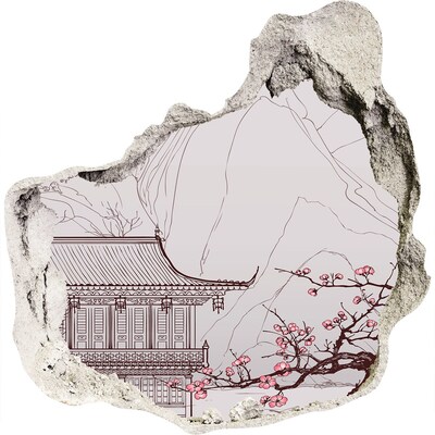 Wandtattoos Loch in der Wand Eintauchen in die asiatische Architektur