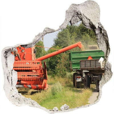 Wandfolien Loch in der Wand Landwirtschaftliche Maschinen im Einsatz