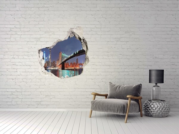 3D Wandtattoos Mauerdurchbruch Loch in der Wand mit dem Himmel
