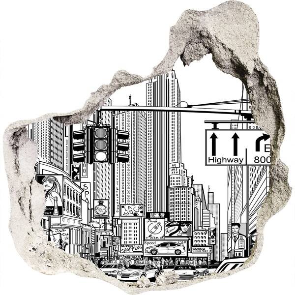 Mauerdurchbruch Aufkleber Straßen von New York