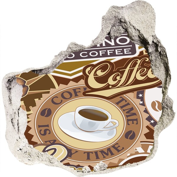 Wandtattoos Loch in der Wand Kaffeegenuss