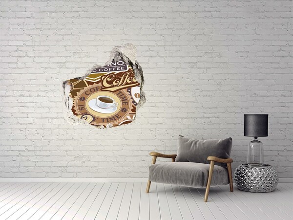 Wandtattoos Loch in der Wand Kaffeegenuss