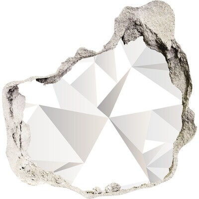 3D Wanddurchbruch Aufkleber Kristallloch in der Wand