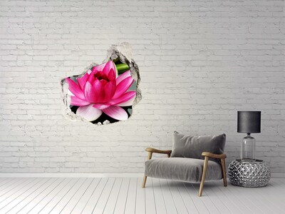 3D Wandtattoos Mauerdurchbruch Lotusblume in einem Loch in der Wand
