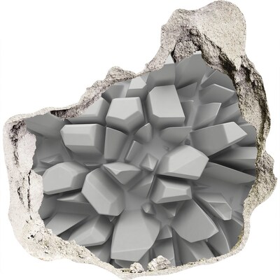 Mauerdurchbruch Aufkleber Zerbrochene Kristallwand