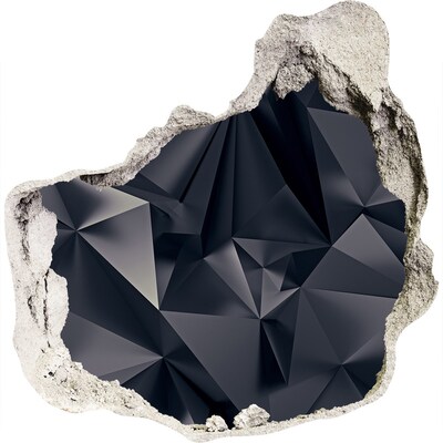 Wandtattoos Loch in der Wand Schwarz, geometrische Tiefe