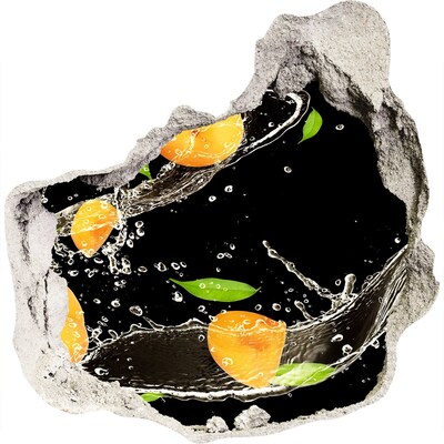 Wandfolien Loch in der Wand Fruchtwasserfall in einem Loch in der Wand