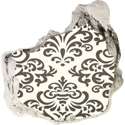 3D Wanddurchbruch Aufkleber Ein elegantes Muster an der Wand