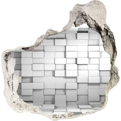 Mauerdurchbruch Aufkleber Moderner Raum hinter der Wand