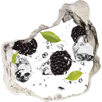 3D Wandtattoos Mauerdurchbruch Fruchtexplosion im Beton