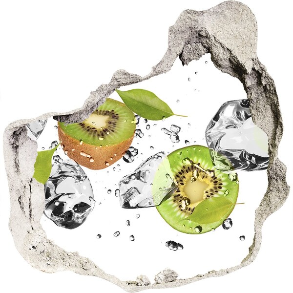 3D Wanddurchbruch Aufkleber Fruchtparadies mit Eis