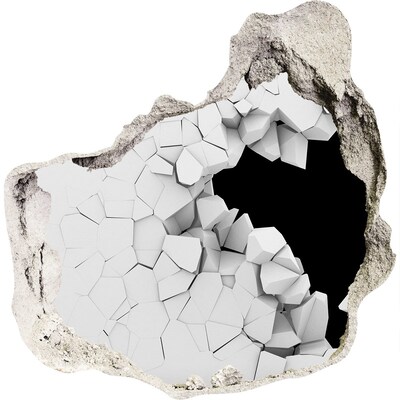 3D Wandtattoos Mauerdurchbruch Eine zerbrochene Mauer mit Blick in die Leere