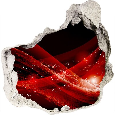 Mauerdurchbruch Aufkleber Roter Wirbel im Beton