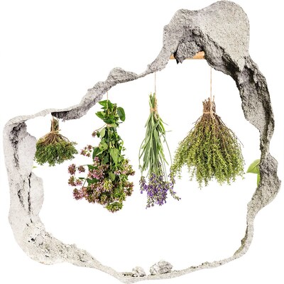 Mauerdurchbruch Aufkleber Kräuterecke in der Küche