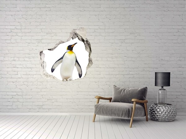 Wandtattoos Loch in der Wand Pinguin in einem Loch in der Wand
