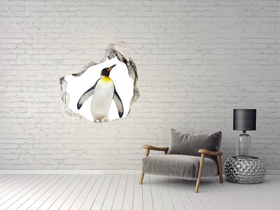 Wandtattoos Loch in der Wand Pinguin in einem Loch in der Wand