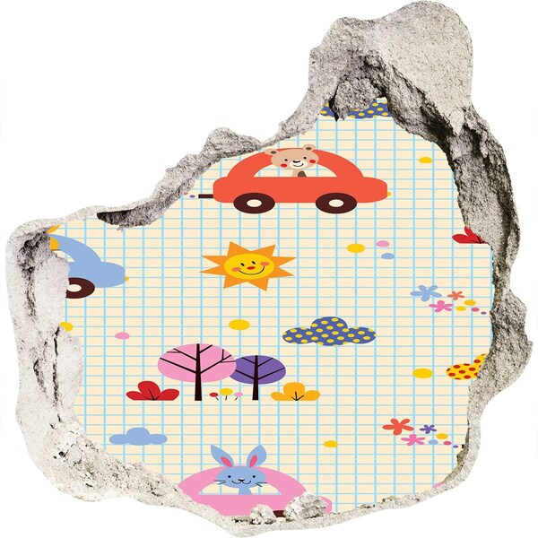 Wandaufkleber Loch 3D Eine Kinderwelt voller Freude