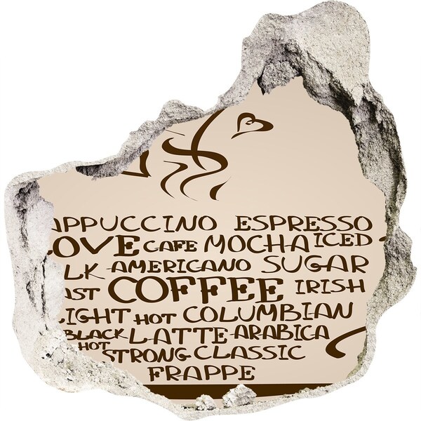 3D Wandtattoos Mauerdurchbruch Kaffee-Oase