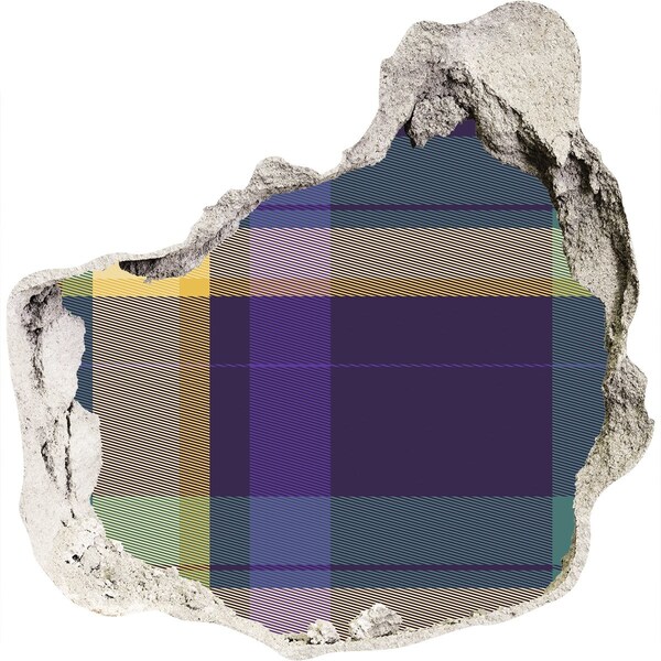 Wandtattoos Loch in der Wand Schachbrettmuster an der Wand