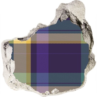 Wandtattoos Loch in der Wand Schachbrettmuster an der Wand