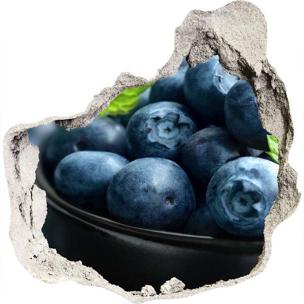 Mauerdurchbruch Aufkleber Blaubeeren in einem kleinen Laden