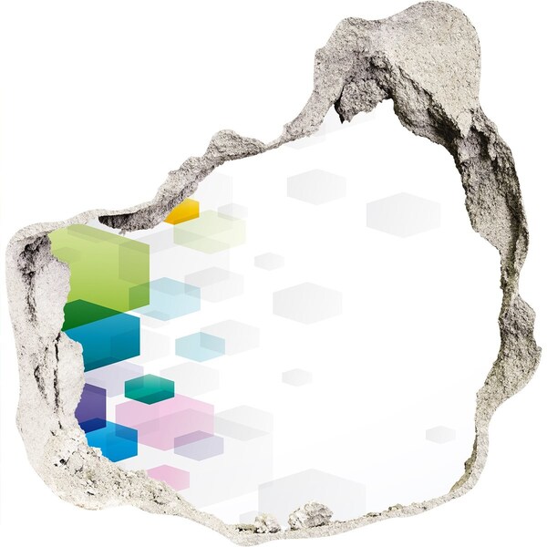 Mauerdurchbruch Aufkleber Moderne Abstraktion in Beton