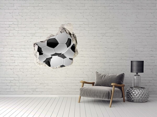 Wandaufkleber Loch 3D Fußballillusion an der Wand