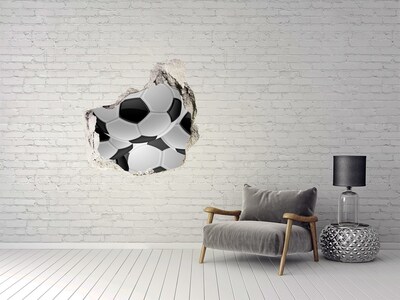Wandaufkleber Loch 3D Fußballillusion an der Wand