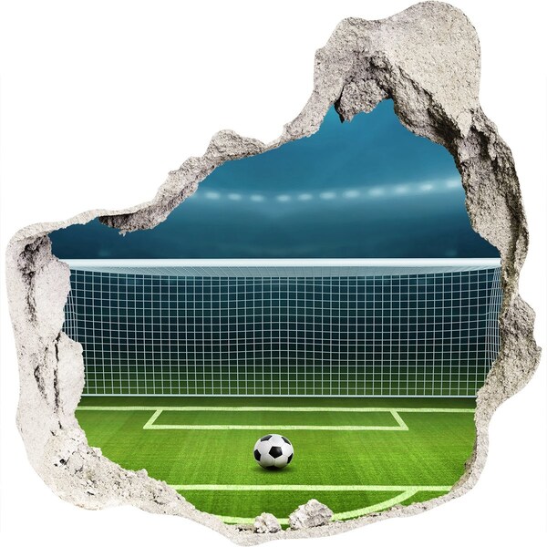 Wandtattoos Loch in der Wand Das Fußballstadion hinter dem Loch in der Mauer