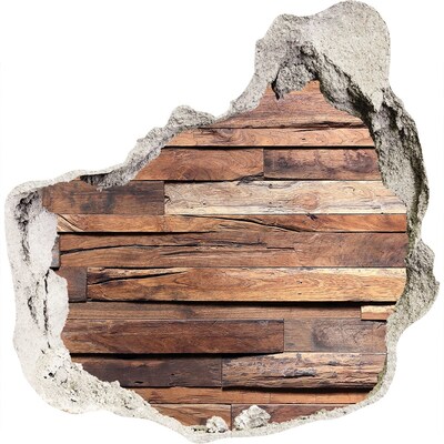 Wandfolien Loch in der Wand Holzwand in einem Loch