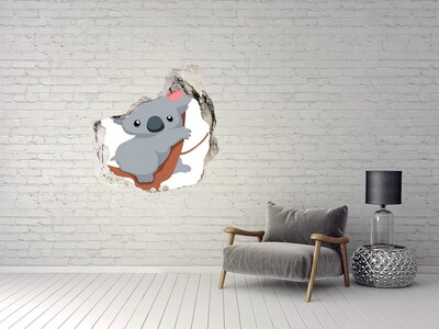 Wandfolien Loch in der Wand Koala in einem Loch in der Wand