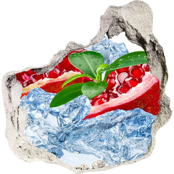 3D Wandtattoos Mauerdurchbruch Fruchtige Oase mit Eis