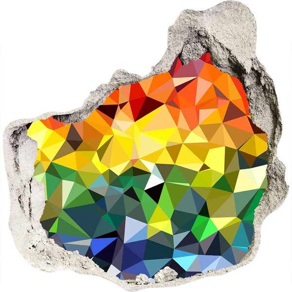 Wandtattoos Loch in der Wand Buntes Loch in der Wand