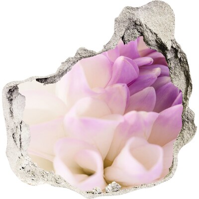 3D Wandtattoos Mauerdurchbruch Blumenillusion aus Beton