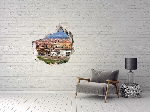 Wandtattoos Loch in der Wand Blick auf Florenz