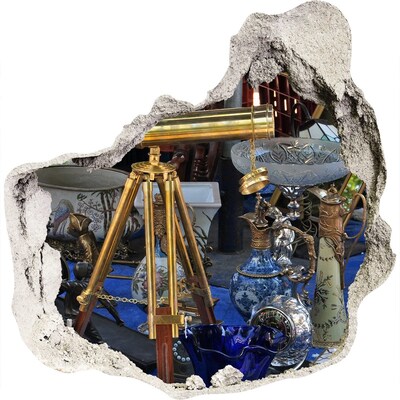 Wandaufkleber Loch 3D Antiquitäten in einem Mystery Shop