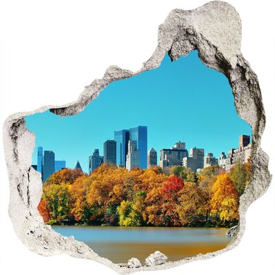3D Wandtattoos Mauerdurchbruch Herbst in New York