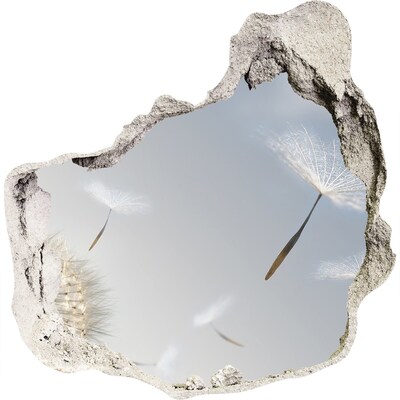 Wandaufkleber Loch 3D Löwenzahn in den Wolken