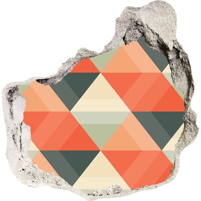 3D Wandtattoos Mauerdurchbruch Geometrische Muster im Loch