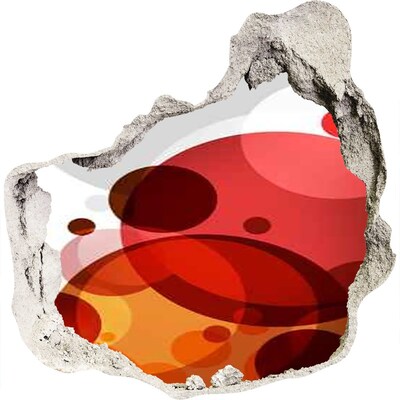 3D Wandtattoos Mauerdurchbruch Bunte Seifenblasen in einem Loch in der Wand