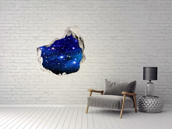 3D Wanddurchbruch Aufkleber Weltraumloch in der Wand