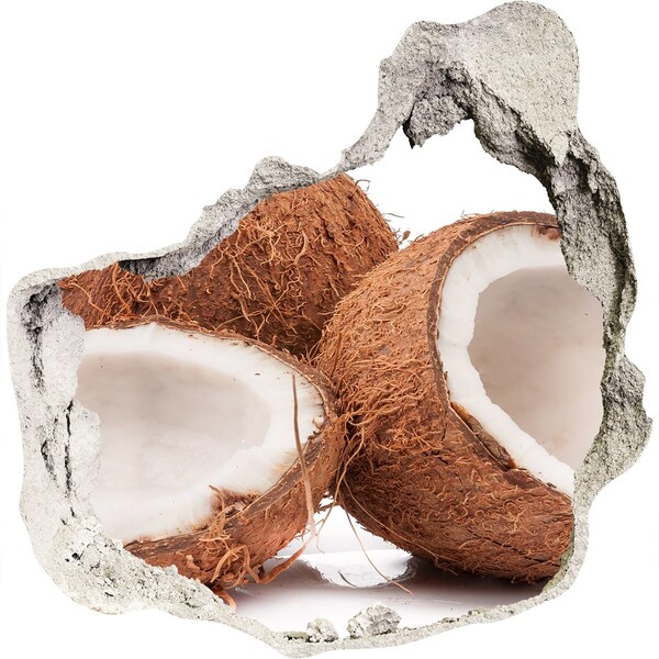 Wandaufkleber Loch 3D Kokosnuss-Schätze