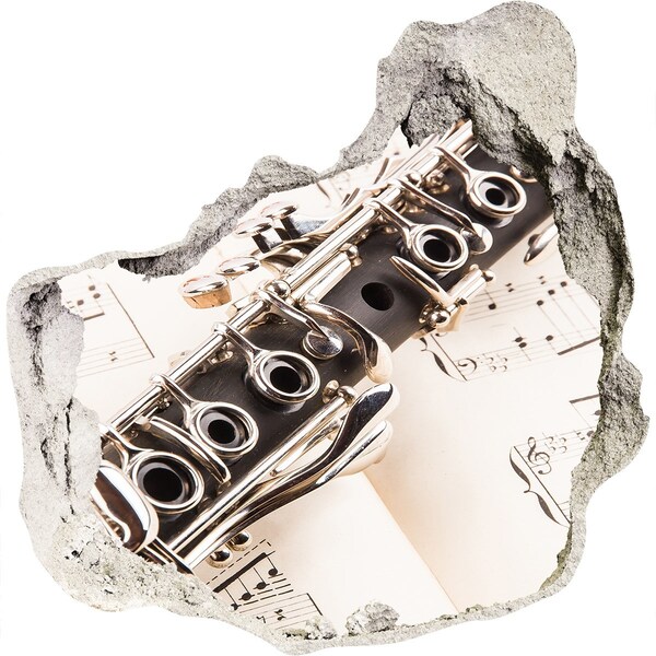 3D Wanddurchbruch Aufkleber Musikalisches Loch in der Wand