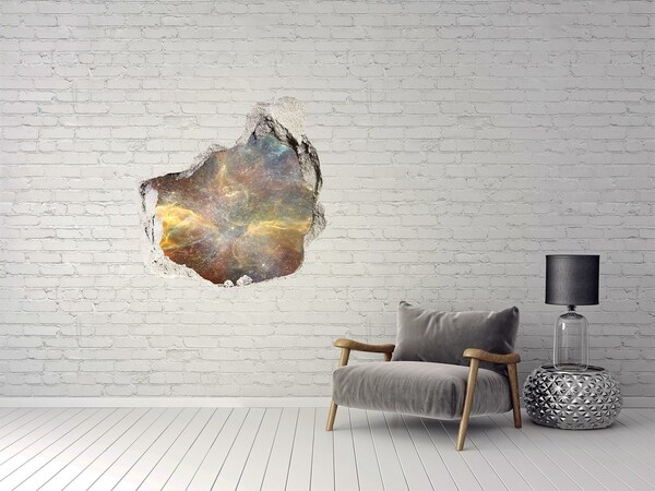 3D Wandtattoos Mauerdurchbruch Weltraumloch in der Wand